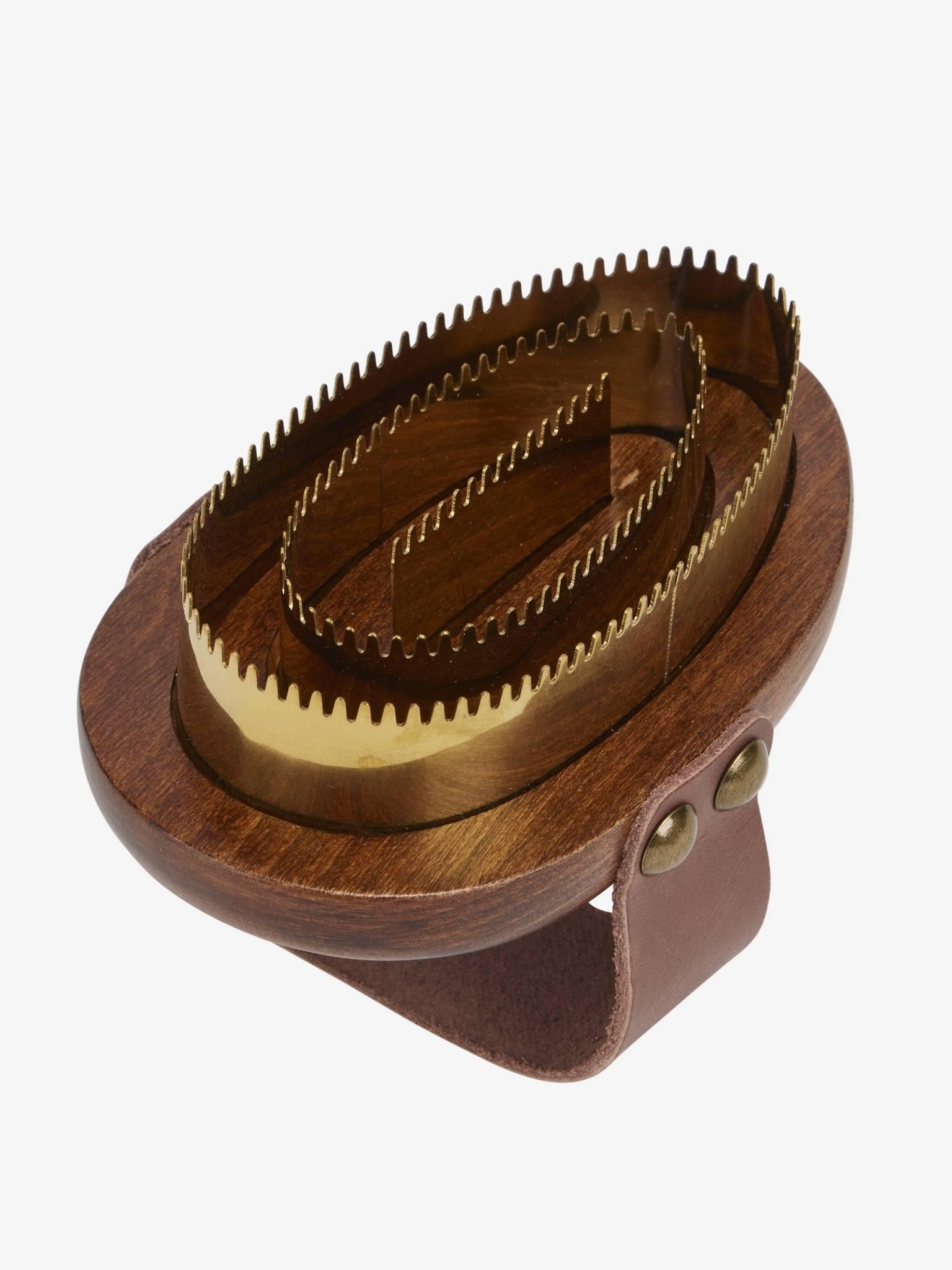 Lemieux Artisan Metal Curry Comb Brown - Nags Essentials