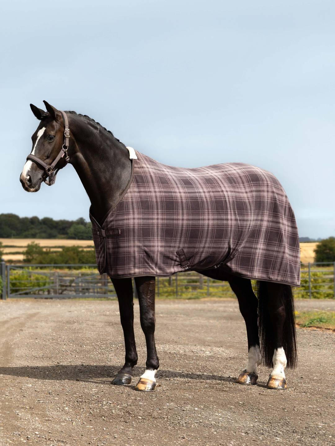 LeMieux Heritage Check Fleece Rug Cocoa - Nags Essentials