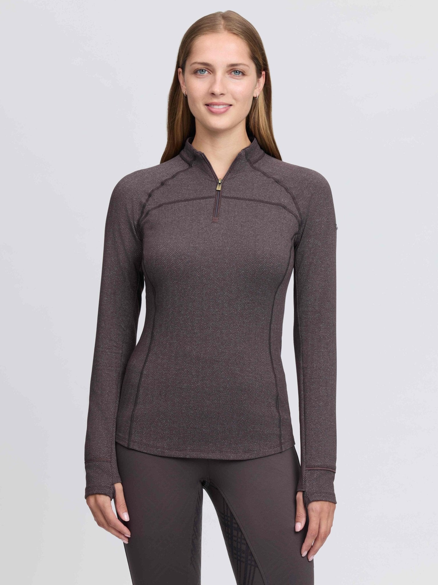 LeMieux Heritage Herringbone Base Layer Cocoa - Nags Essentials