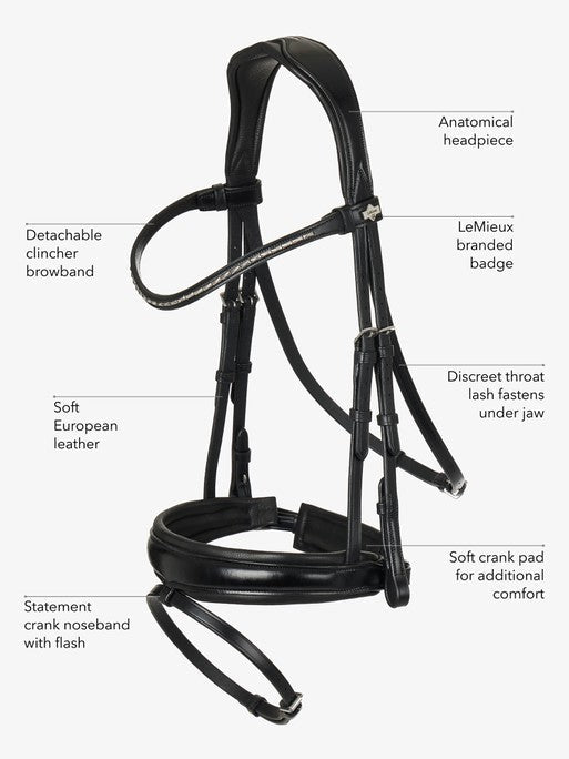 LeMieux Kudos Classic Dressage Bridle - Nags Essentials
