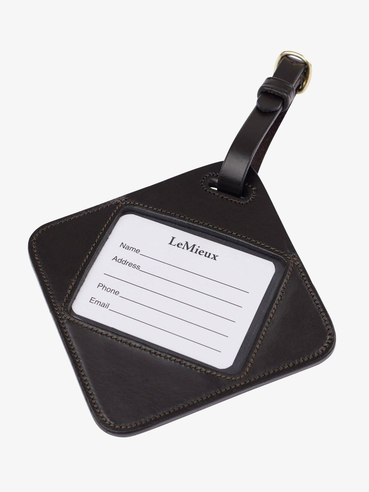 Lemieux Leather Luggage Tag - Brown - Nags Essentials