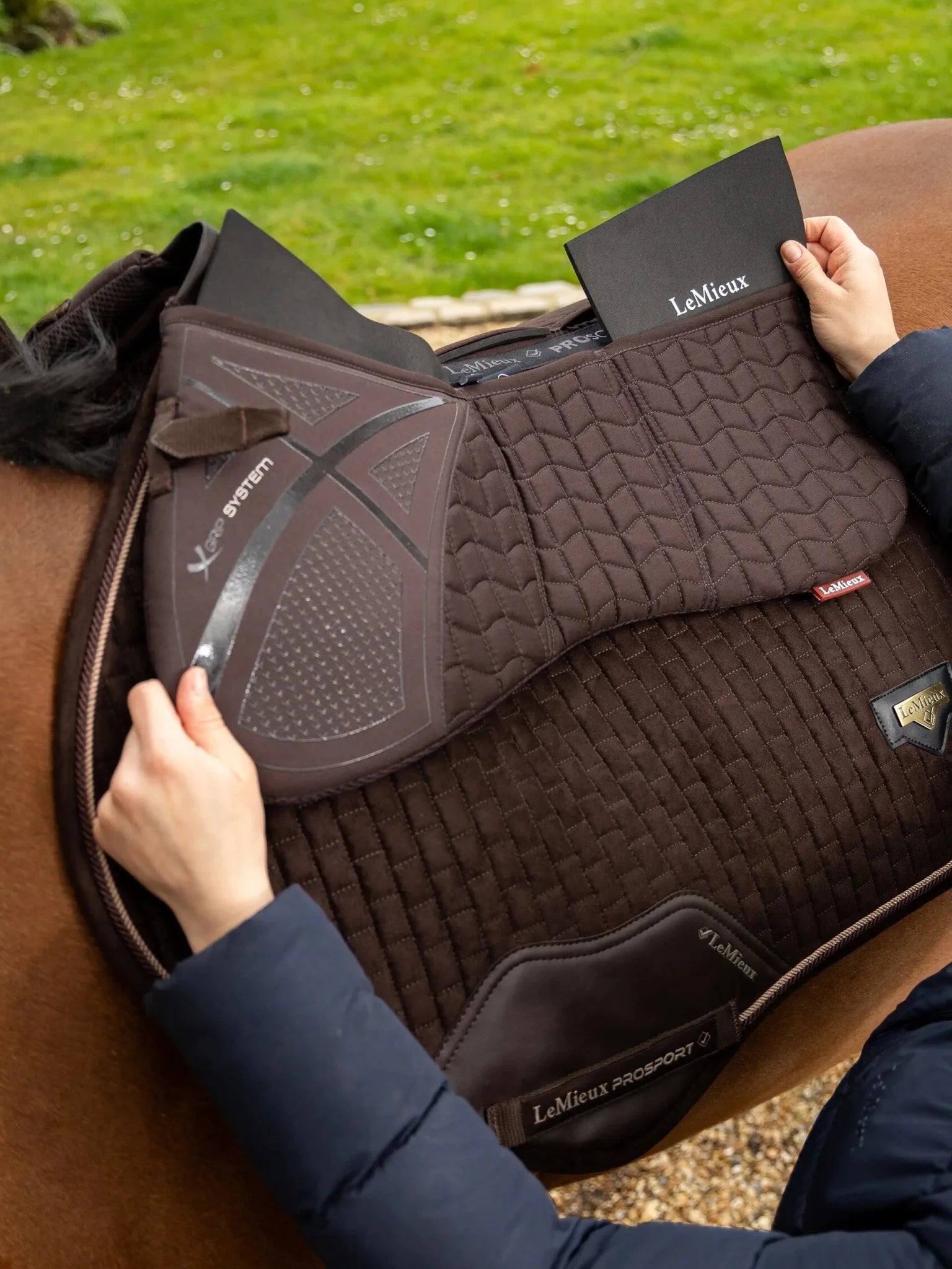 LeMieux ProSorb Plain 3 Pocket Quilted Half Pad - Nags Essentials
