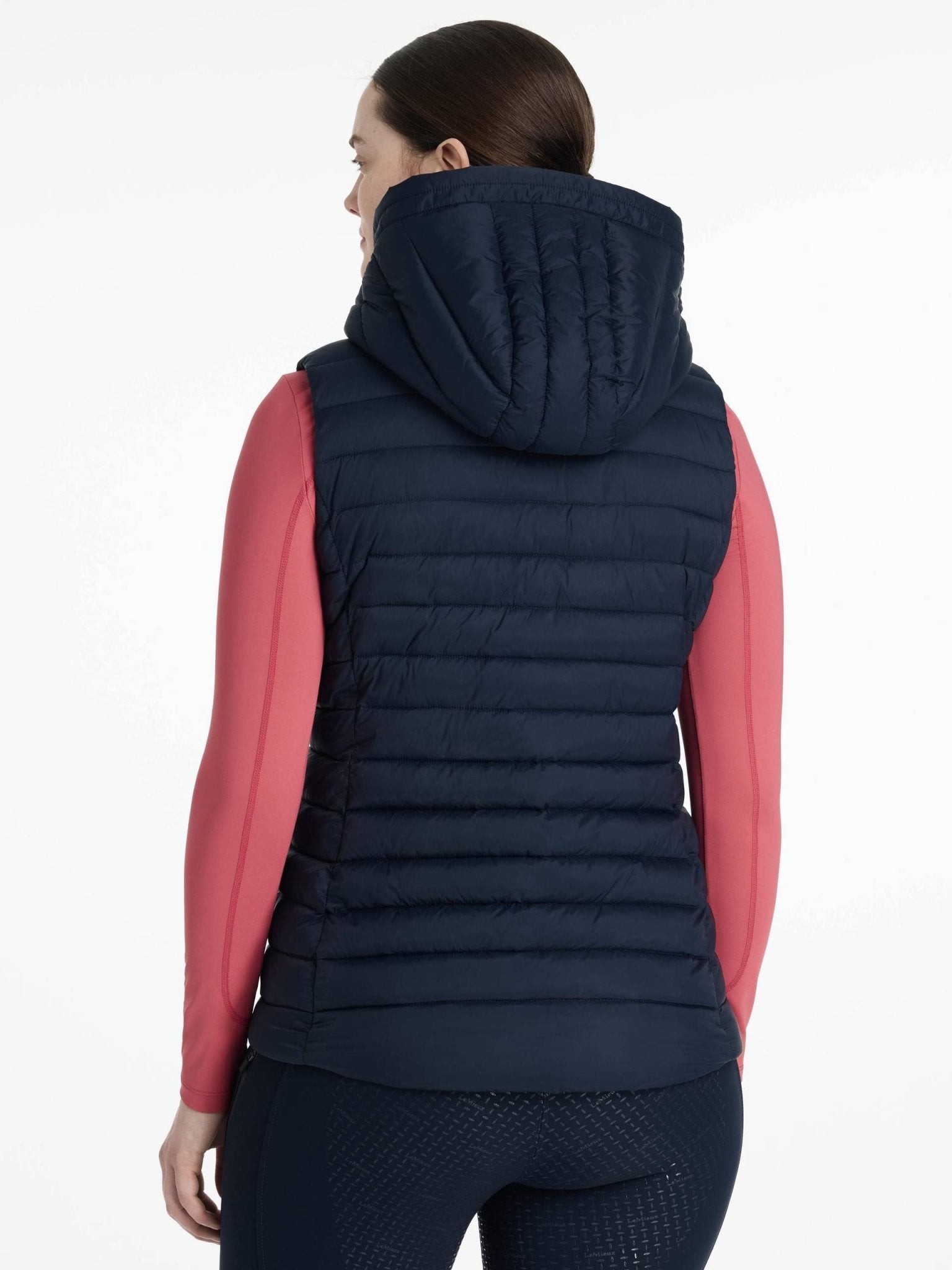 Lemieux Rose Hooded Puffer Gilet Black - Nags Essentials