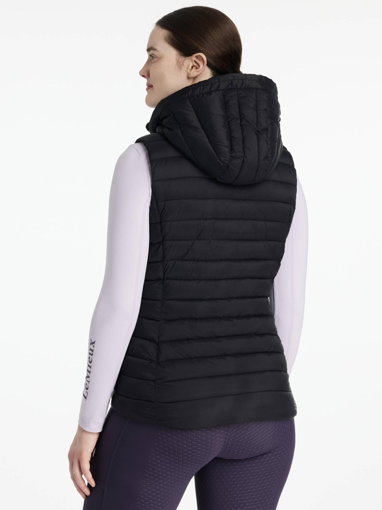 Lemieux Rose Hooded Puffer Gilet Black - Nags Essentials