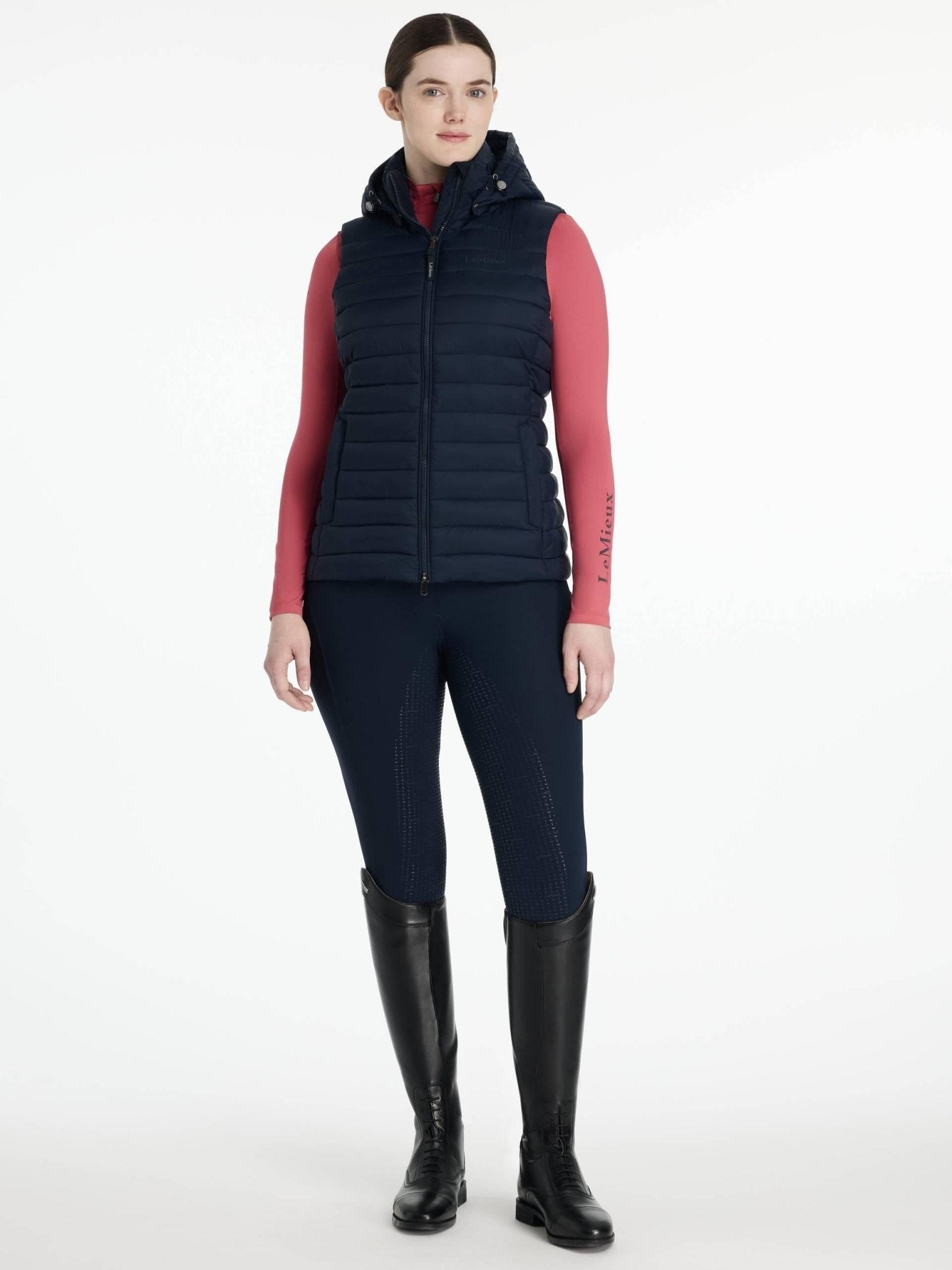 Lemieux Rose Hooded Puffer Gilet Black - Nags Essentials