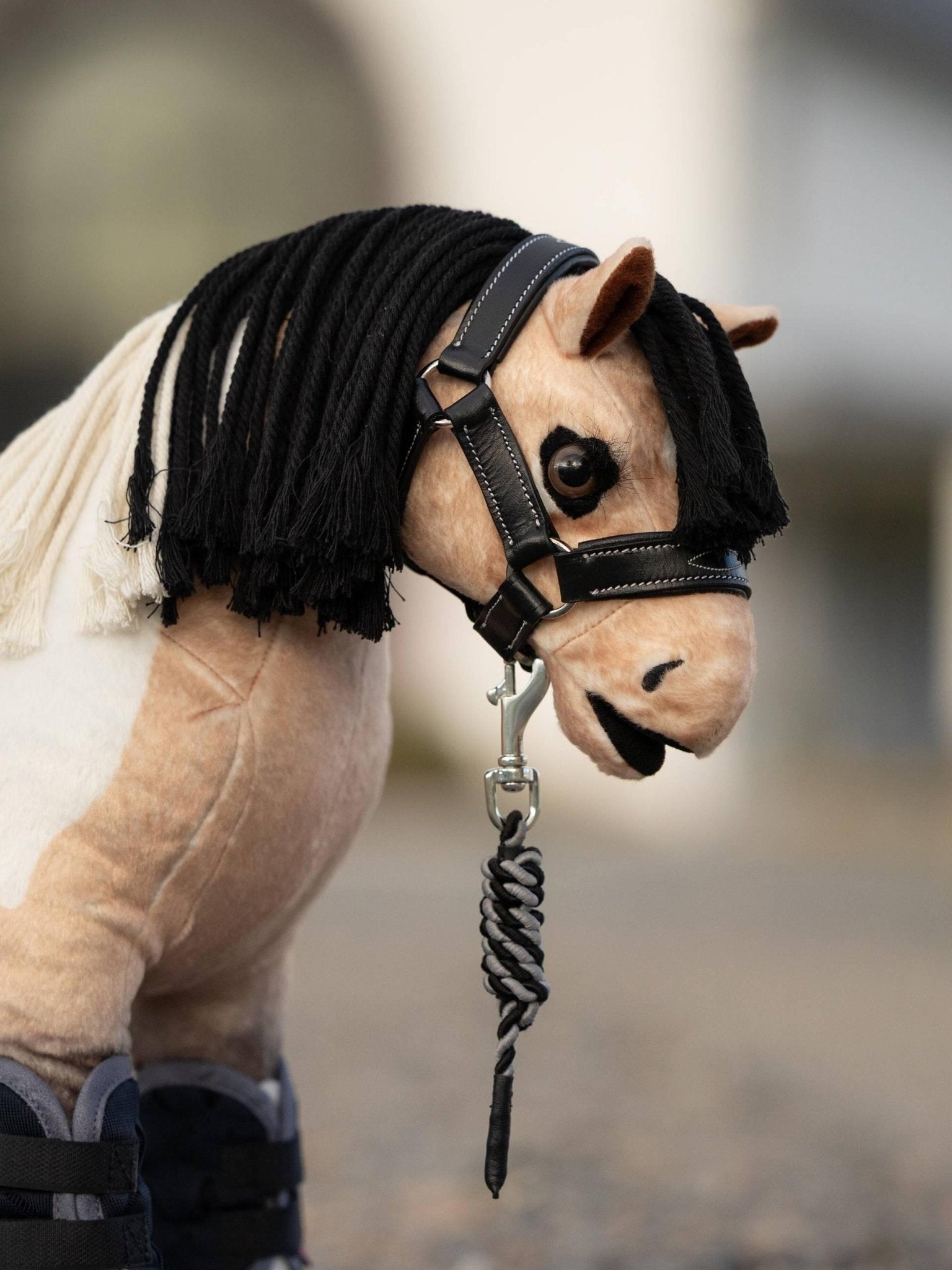 Lemieux Toy Pony Leather Headcollar & Leadrope - Black - Nags Essentials