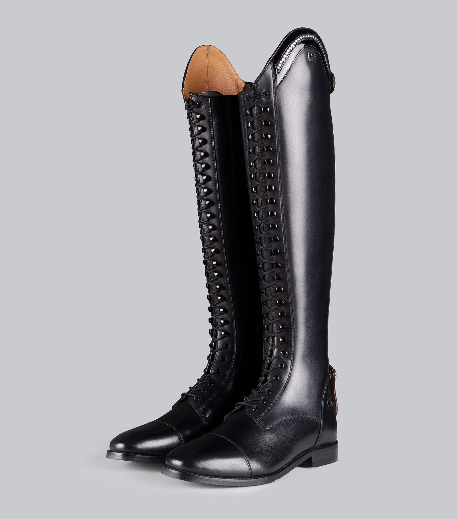 Premier Equine Astra Womens Leather Lace Front Tall Riding Boots - Nags Essentials