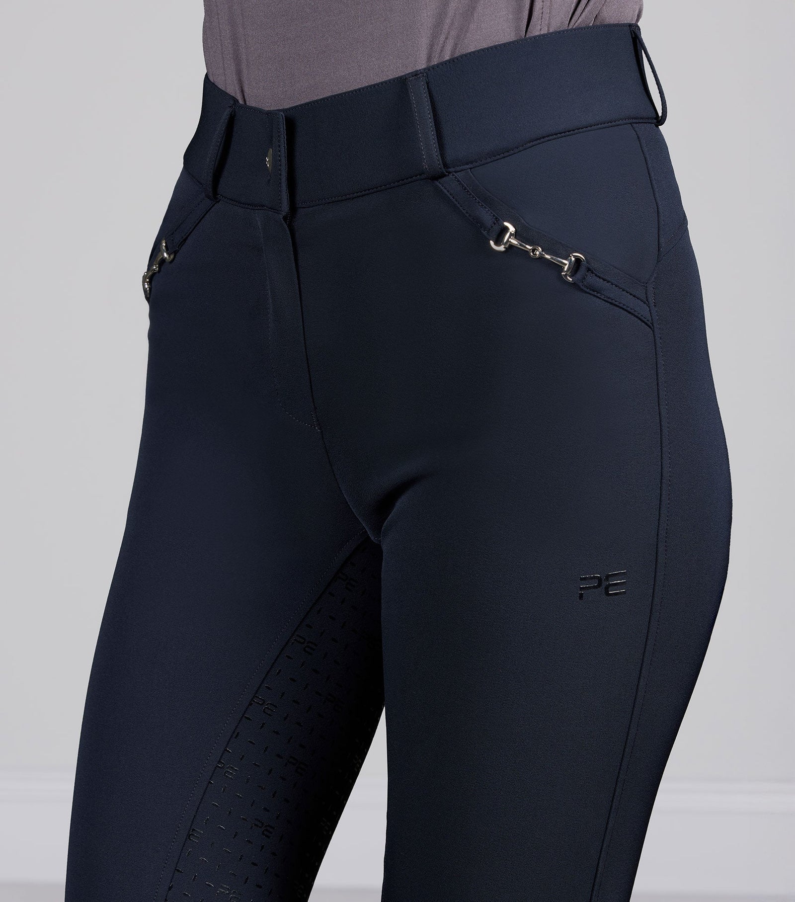 Premier Equine Filetto Womens Gel Full Seat Riding Breeches Navy - Nags Essentials