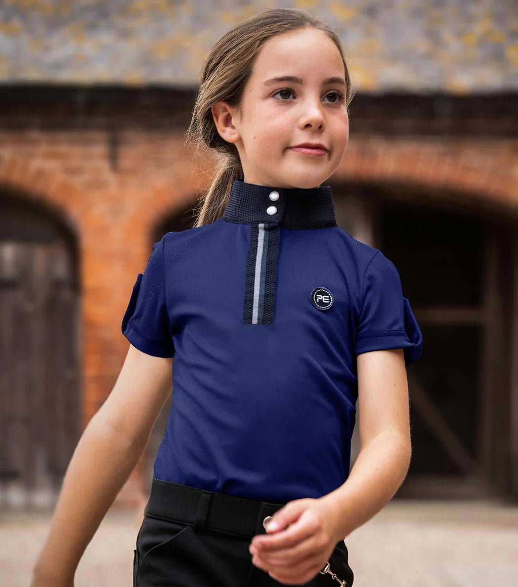Premier Equine Mini Amia Girl's Technical Short Sleeve Riding Top - Nags Essentials