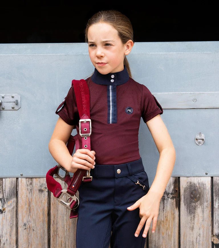 Premier Equine Mini Amia Girl's Technical Short Sleeve Riding Top - Nags Essentials