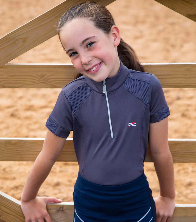 Premier Equine Mini Remisa Girl's Technical Short Sleeve Riding Top - Nags Essentials