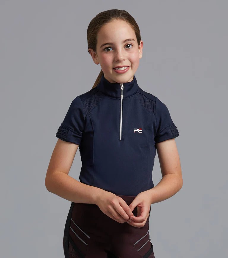 Premier Equine Mini Remisa Girl's Technical Short Sleeve Riding Top - Nags Essentials