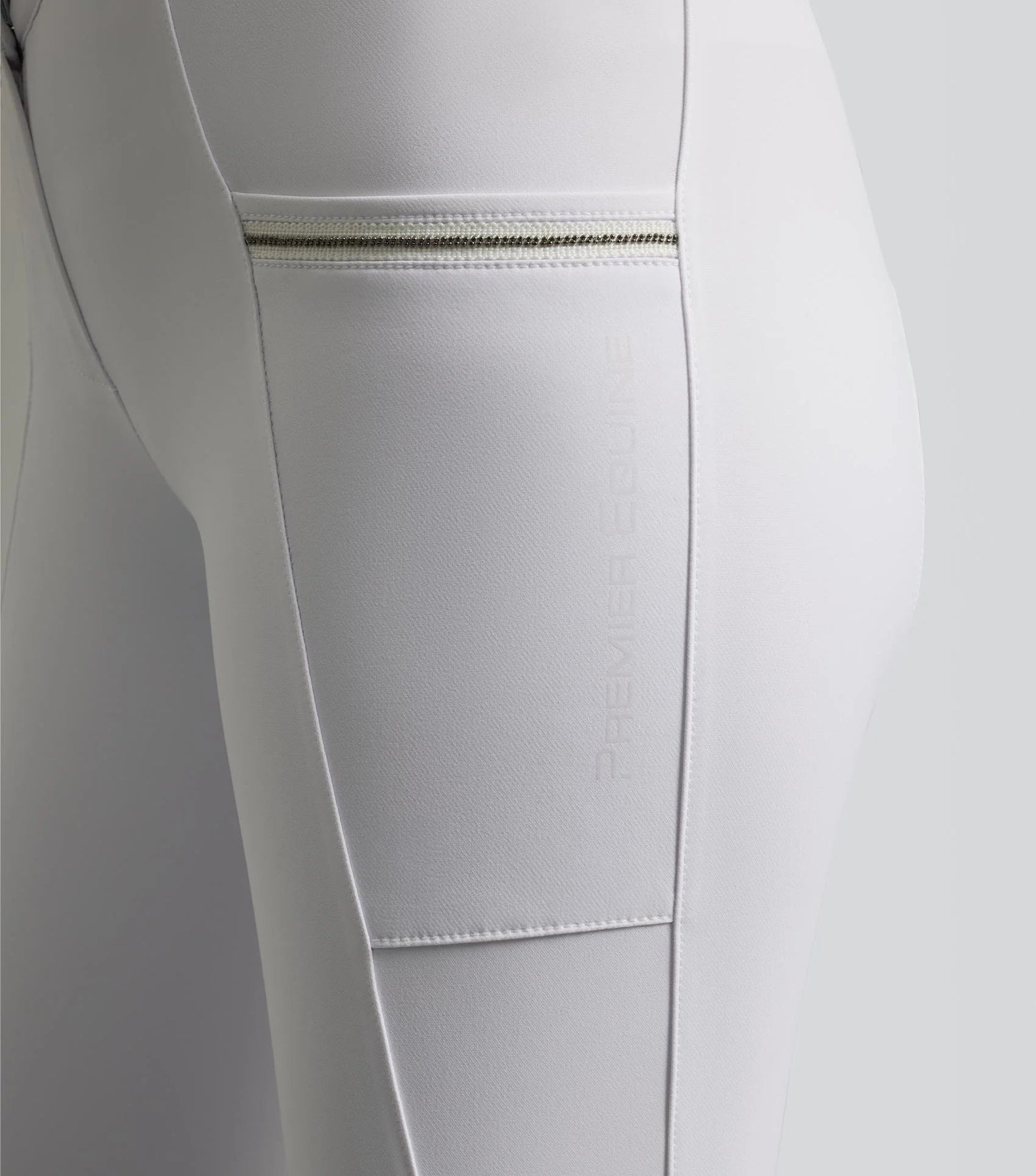 Premier Equine Ofena Women's Gel Knee Grip Competition Riding Breeches - White - Nags Essentials