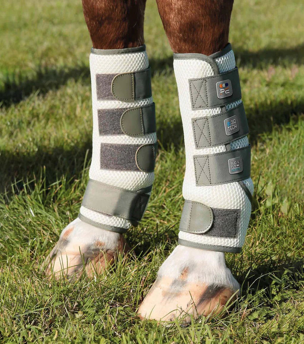 Premier Equine Pro Tech Bug and Fly Boots - White - Nags Essentials