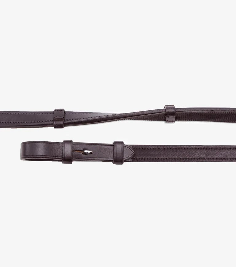 Premier Equine Salvatore Rubber & Leather Grip Reins - Nags Essentials