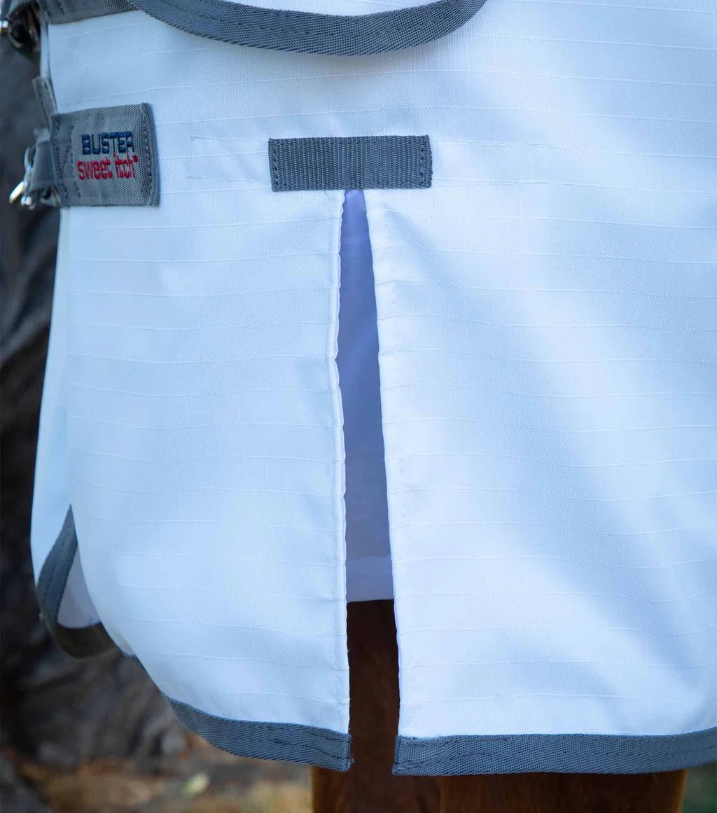 Premier Equine Sweet Itch Buster Fly Rug with Belly Flap - White - Nags Essentials