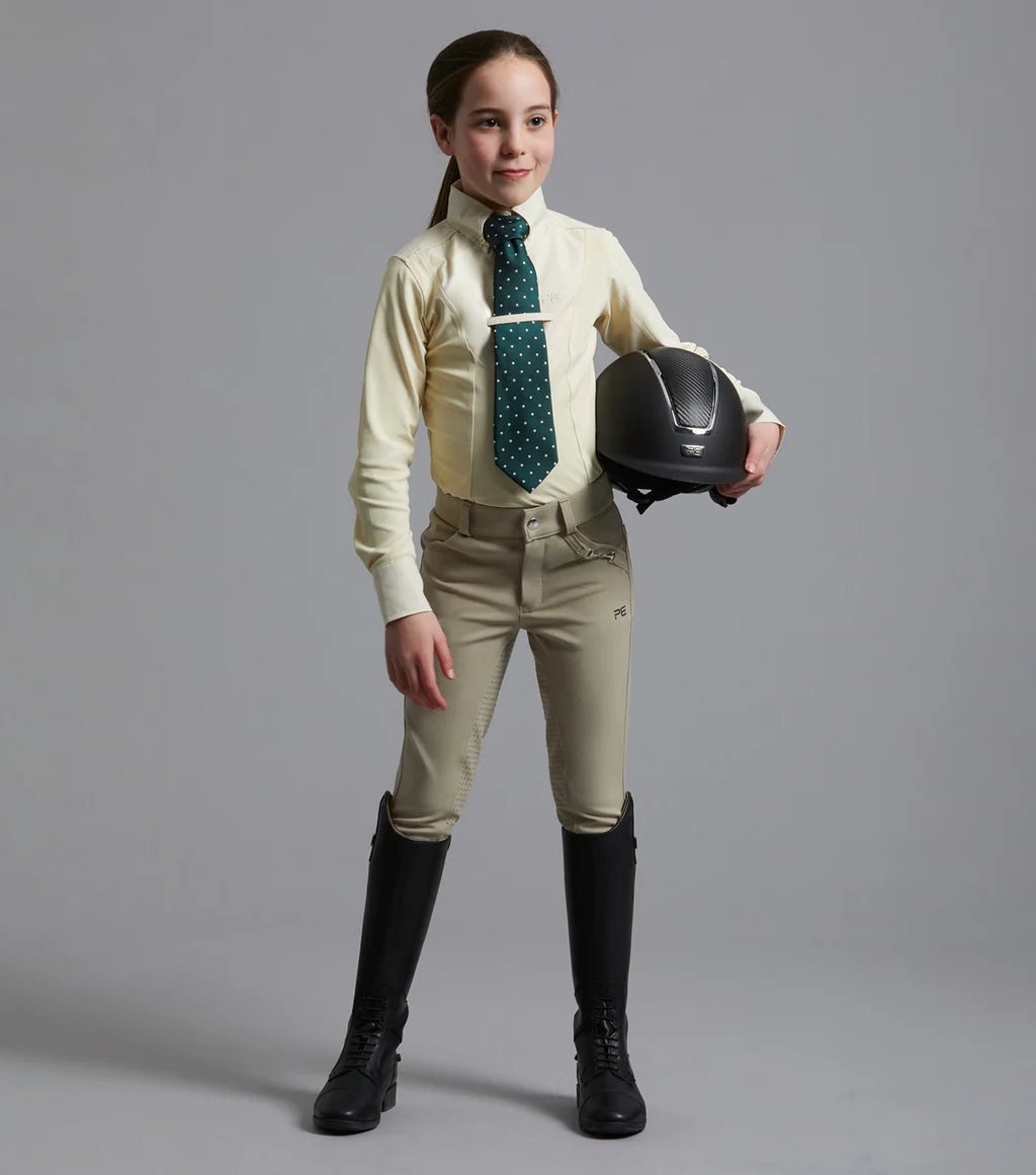 Premier Equine Tessa Girls Long Sleeve Tie Shirt - Nags Essentials