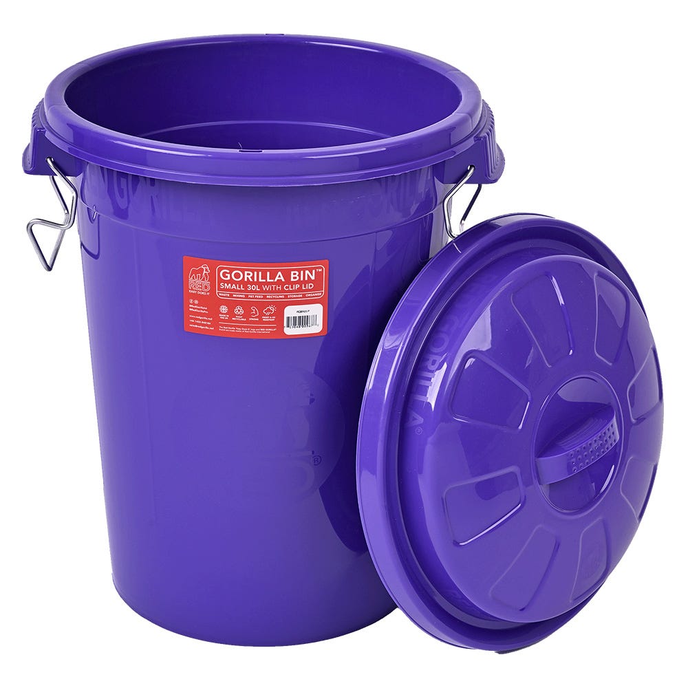 Red Gorilla Bin With Clip Lid - Nags Essentials