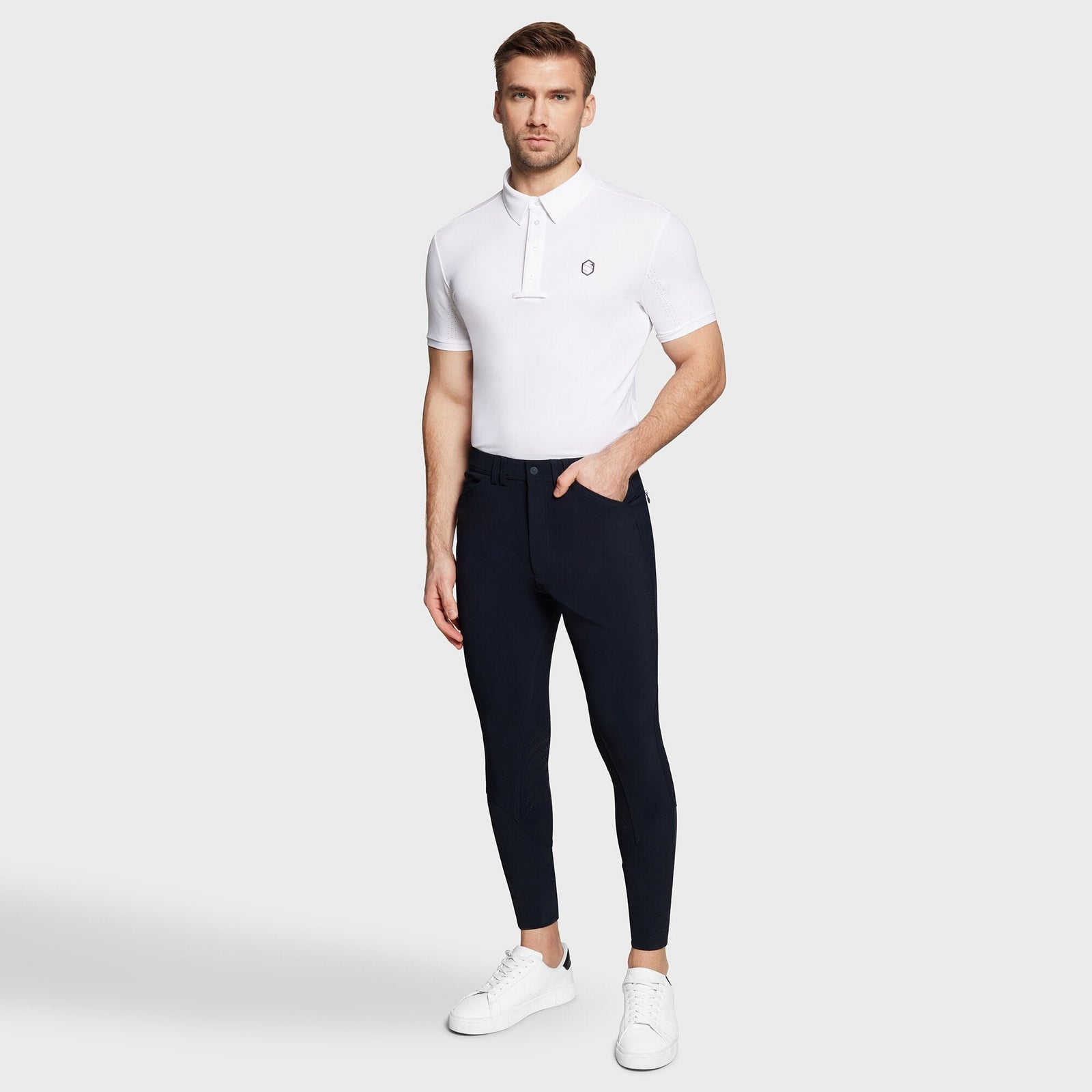 Samshield Raphael Full Grip Mens Breeches Navy - Nags Essentials