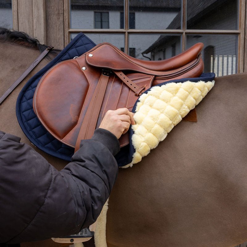 Skin Friendly Saddle Pad Sheepskin Diamond Jump - Nags Essentials