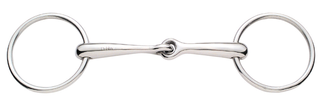 Korsteel Stainless Steel Solid Mouth Jointed 16mm Loose Ring Snaffle Bit - Nags Essentials