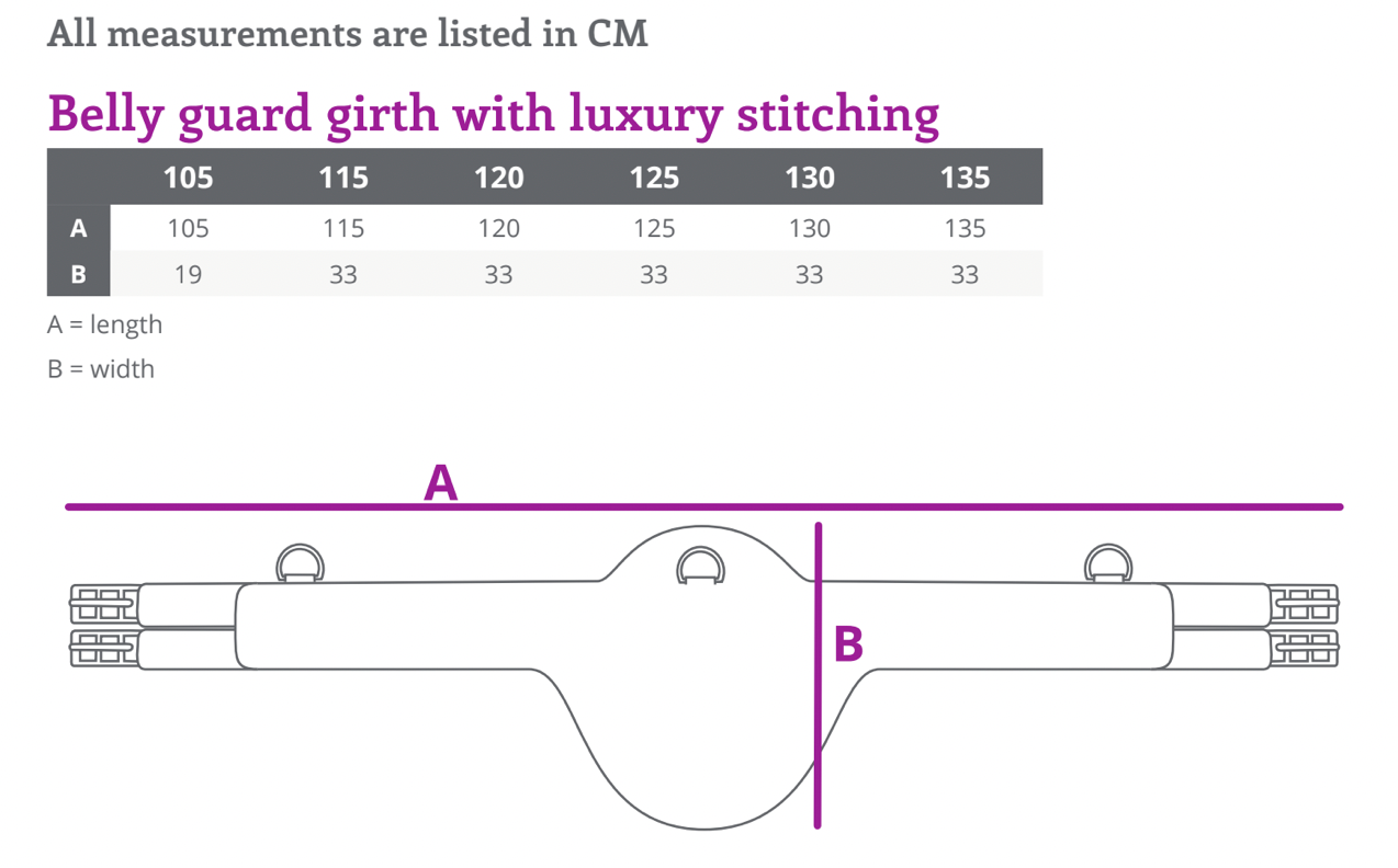 Belly Guard Girth with Luxury Stitching