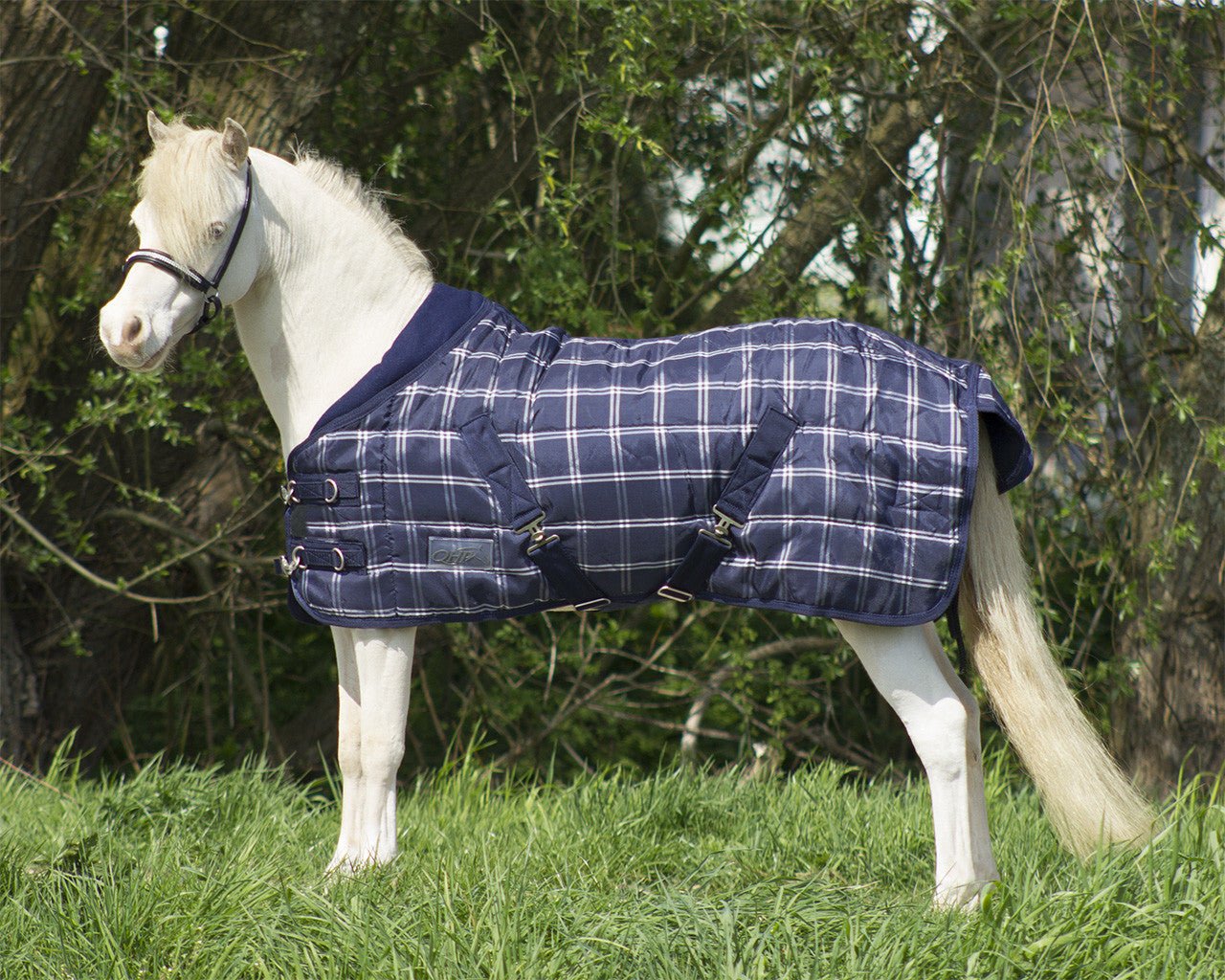 Falabella Stable Rug 200g - Blue Check - Nags Essentials