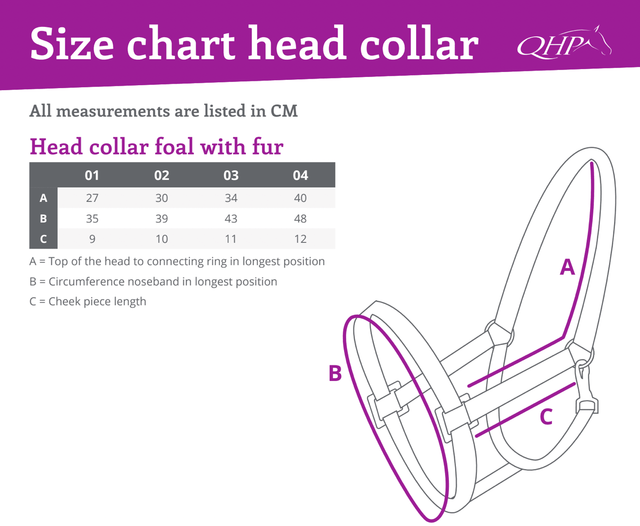 Foal Headcollar with Fur NAVY - Nags Essentials