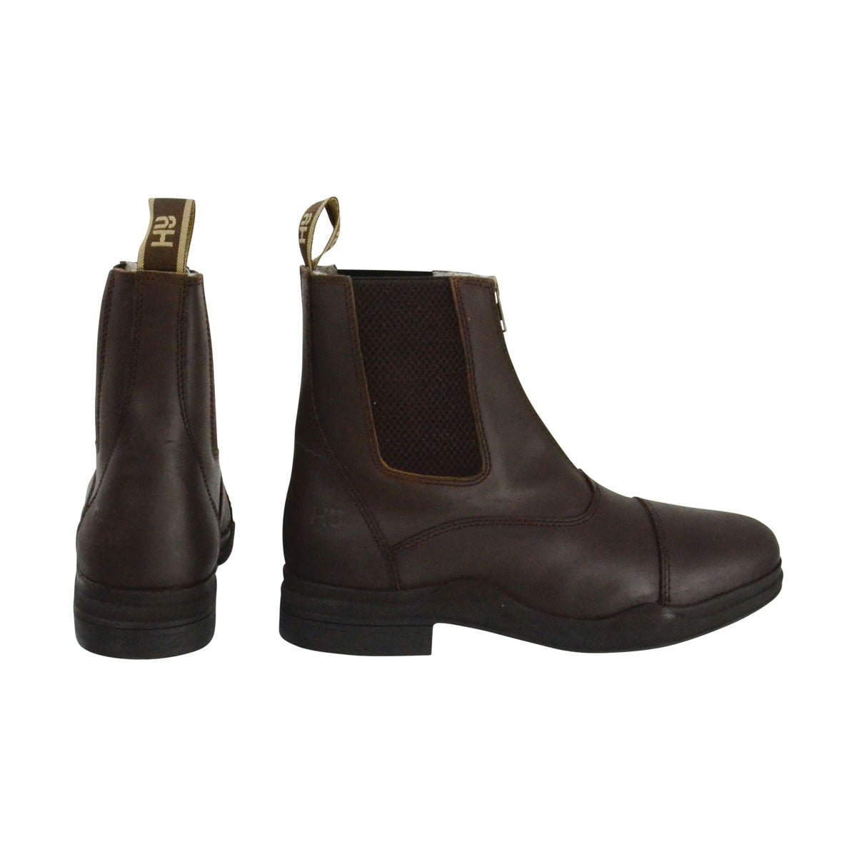 Hy Equestrian Fleece Lined Wax Leather Zip Jodhpur Boot - Nags Essentials