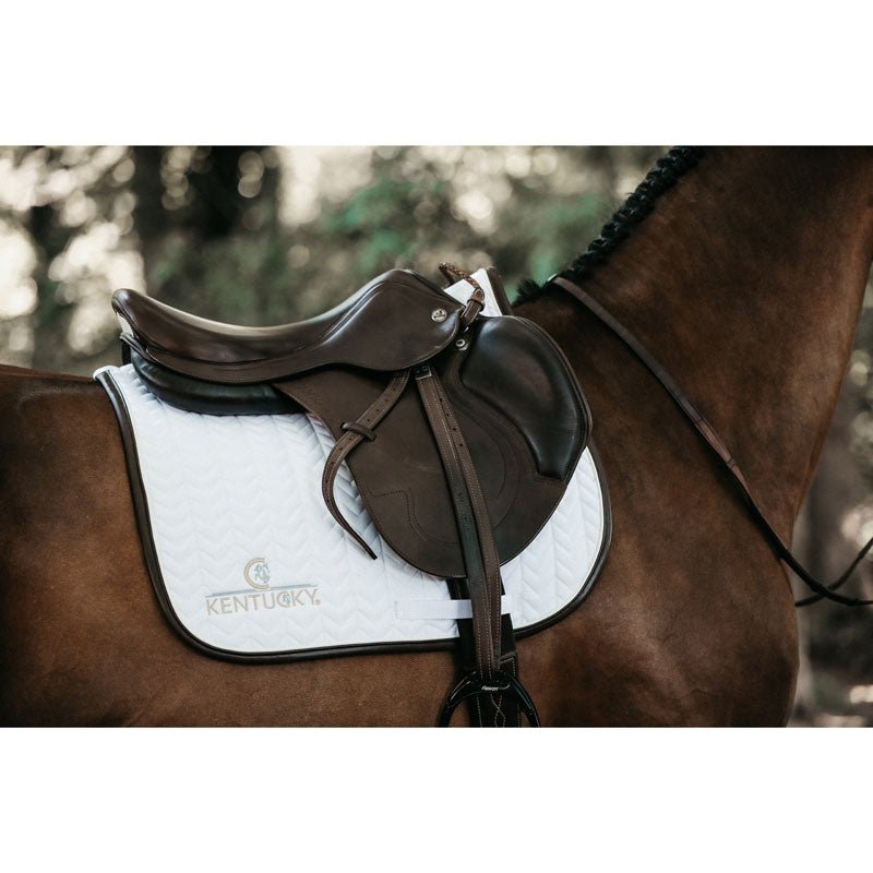 Kentucky Fishbone Leather Saddle Pad - Nags Essentials