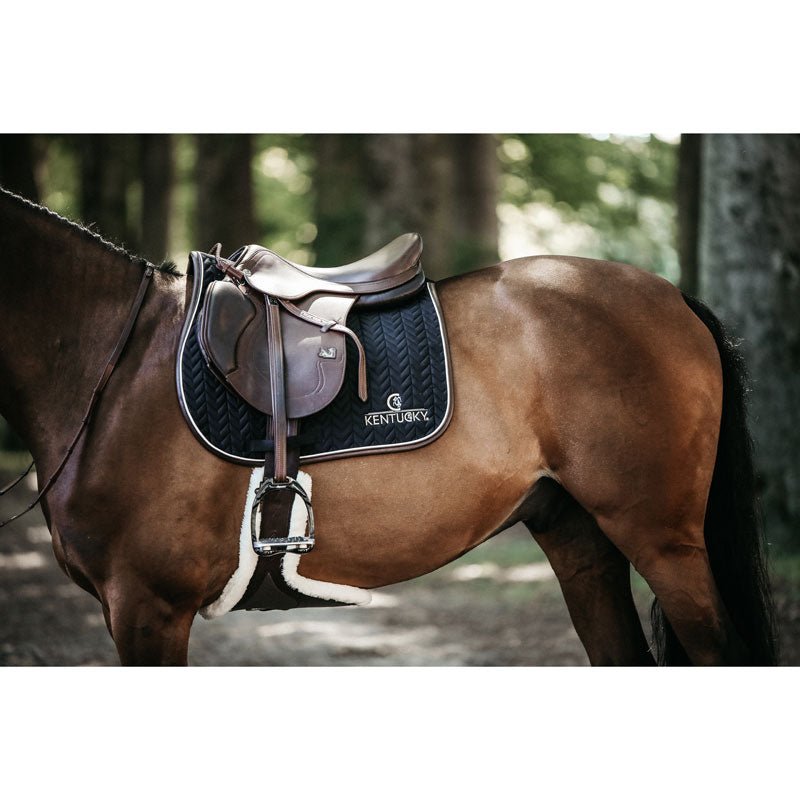 Kentucky Fishbone Leather Saddle Pad - Nags Essentials