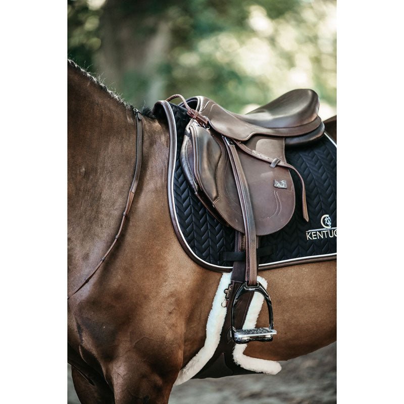 Kentucky Fishbone Leather Saddle Pad - Nags Essentials