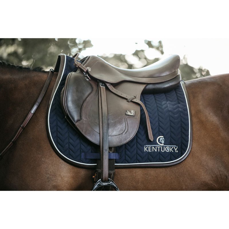 Kentucky Fishbone Leather Saddle Pad - Nags Essentials