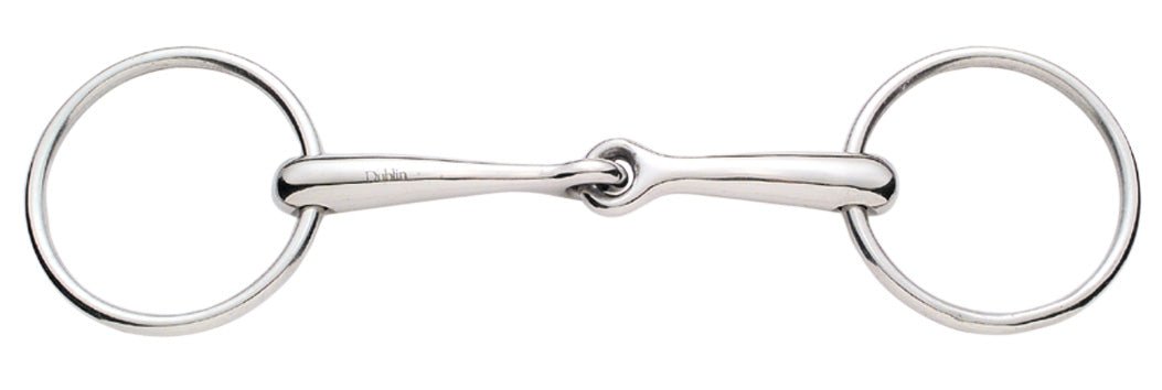 Korsteel Stainless Steel Solid Mouth Jointed 16mm Loose Ring Snaffle Bit - Nags Essentials