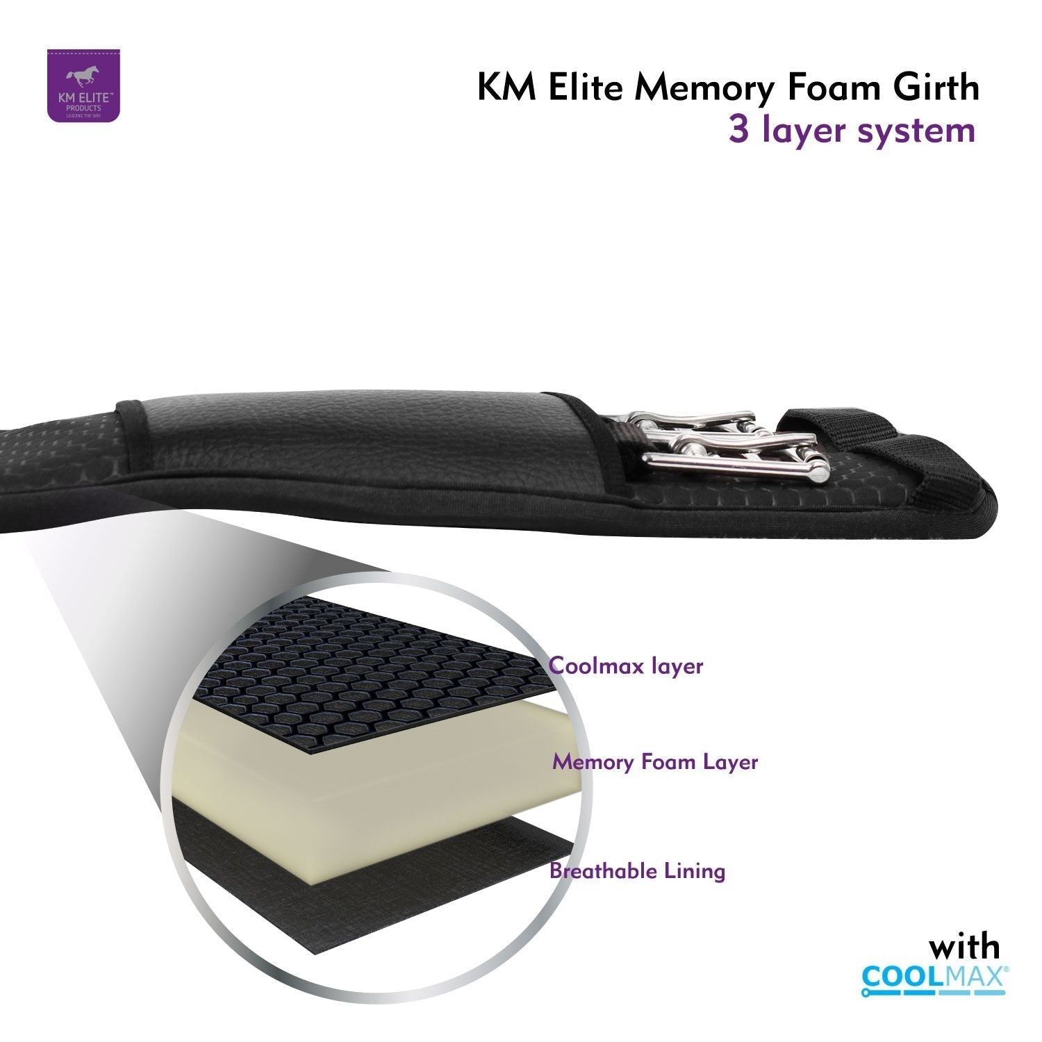 Memory Foam Dressage Girth - Nags Essentials