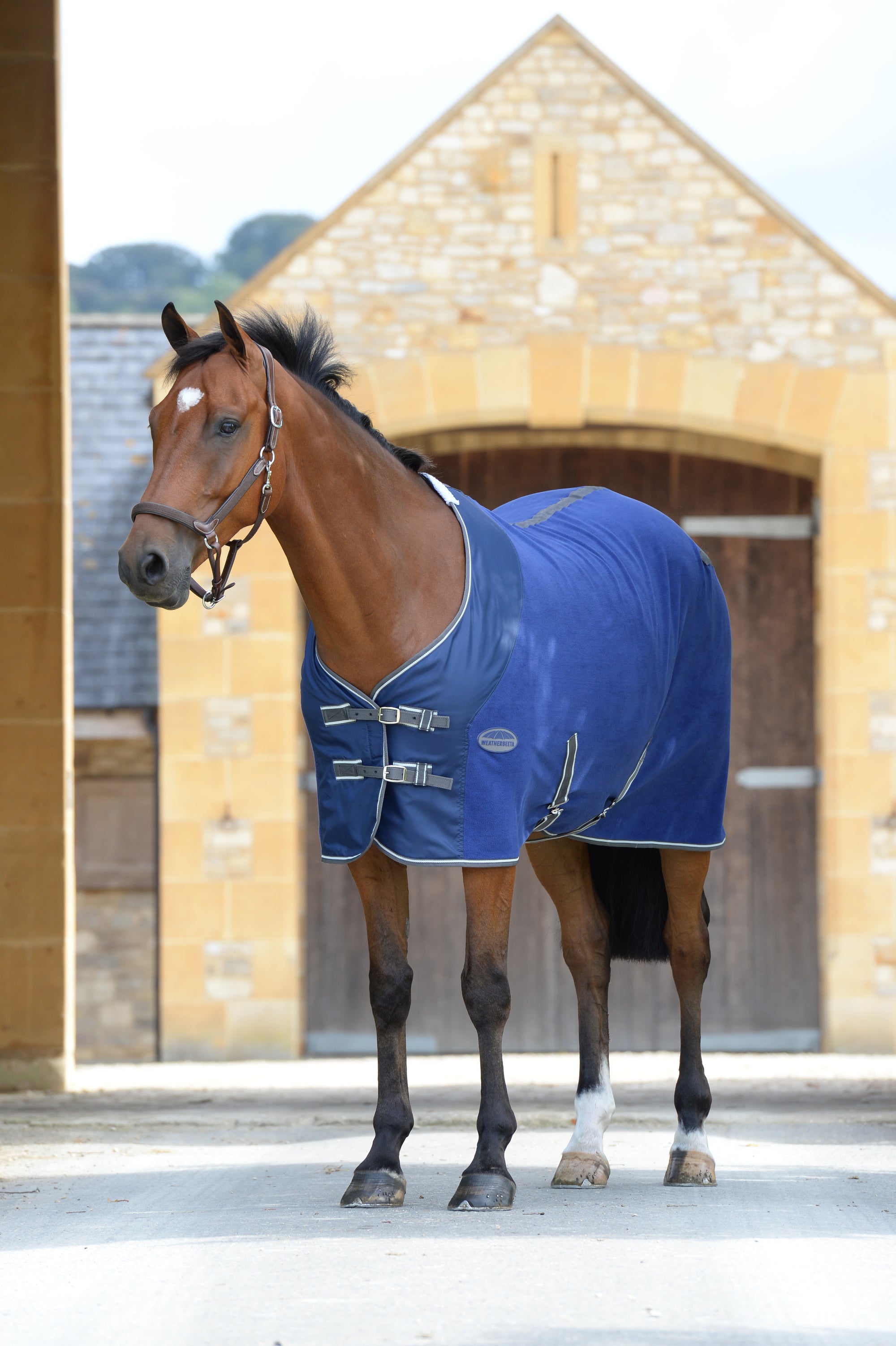 Weatherbeeta Fleece Cooler Standard Neck - Dark Blue