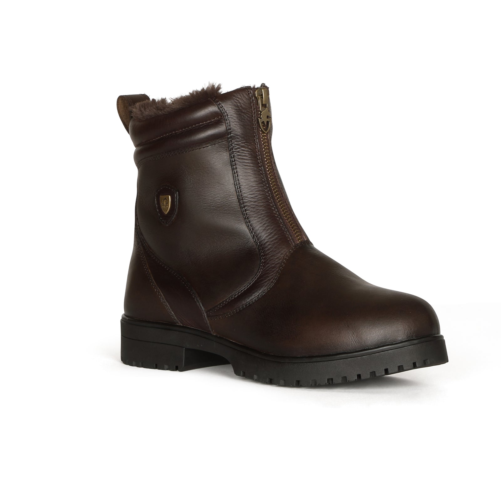 Moretta Atri Short Zip Country Boots - Brown