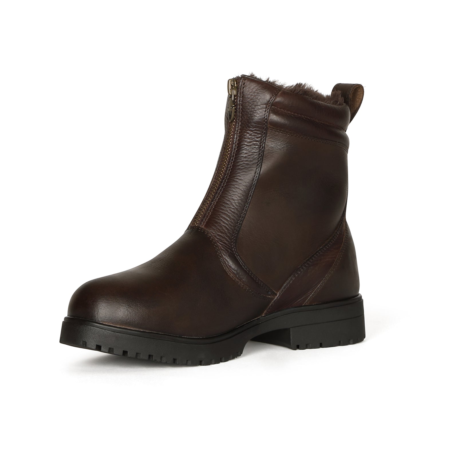 Moretta Atri Short Zip Country Boots - Brown