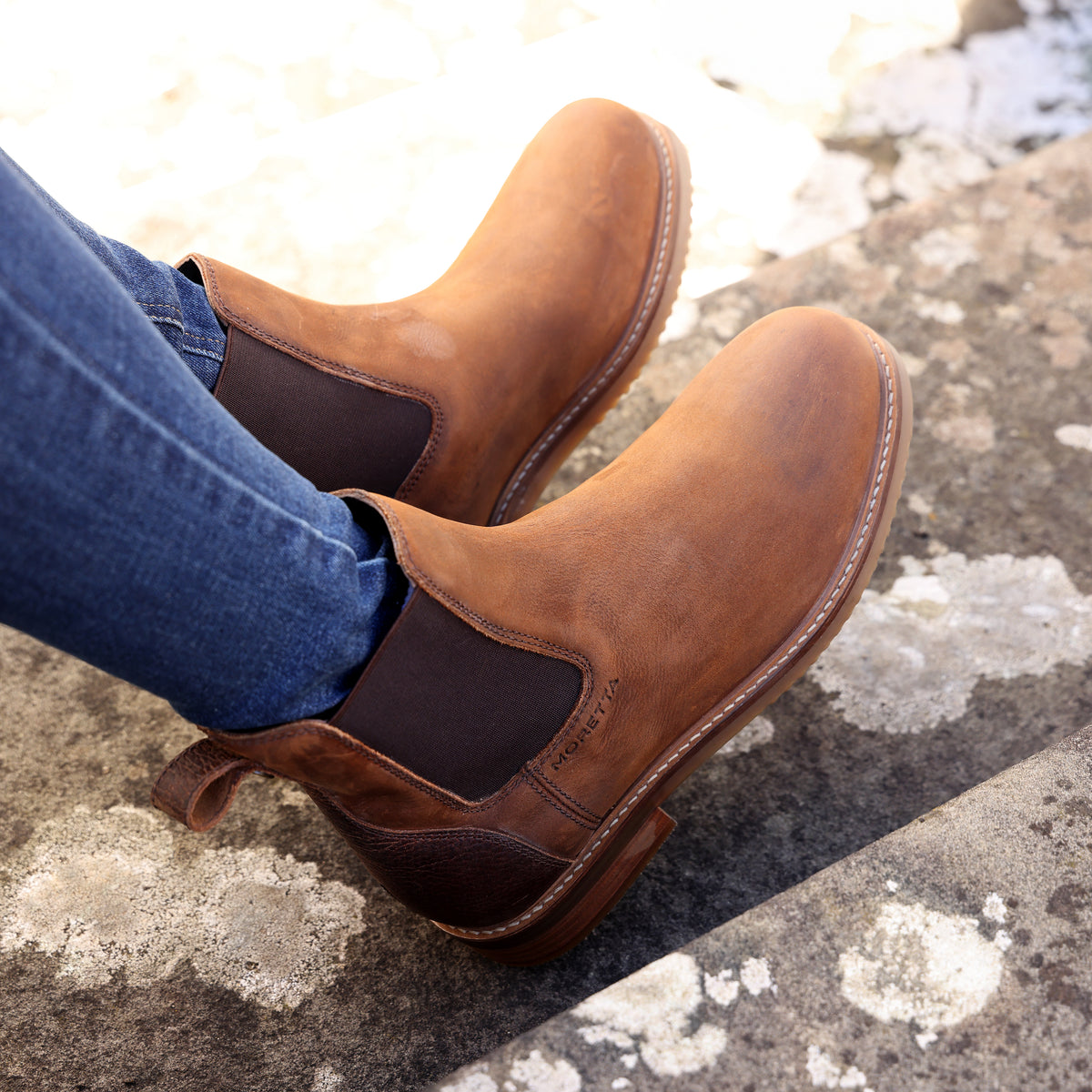 Moretta Modena Chelsea Boots - Tan