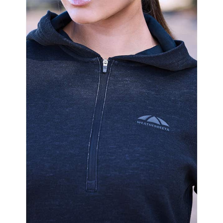 Weatherbeeta London Layer Long Sleeve Top With Hood - Dark Navy Marle