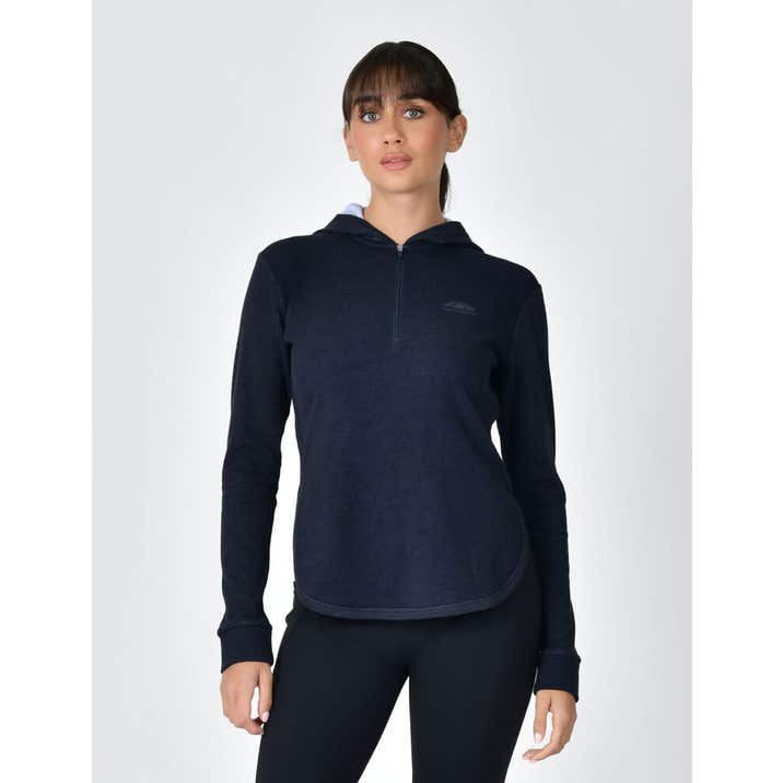 Weatherbeeta London Layer Long Sleeve Top With Hood - Dark Navy Marle