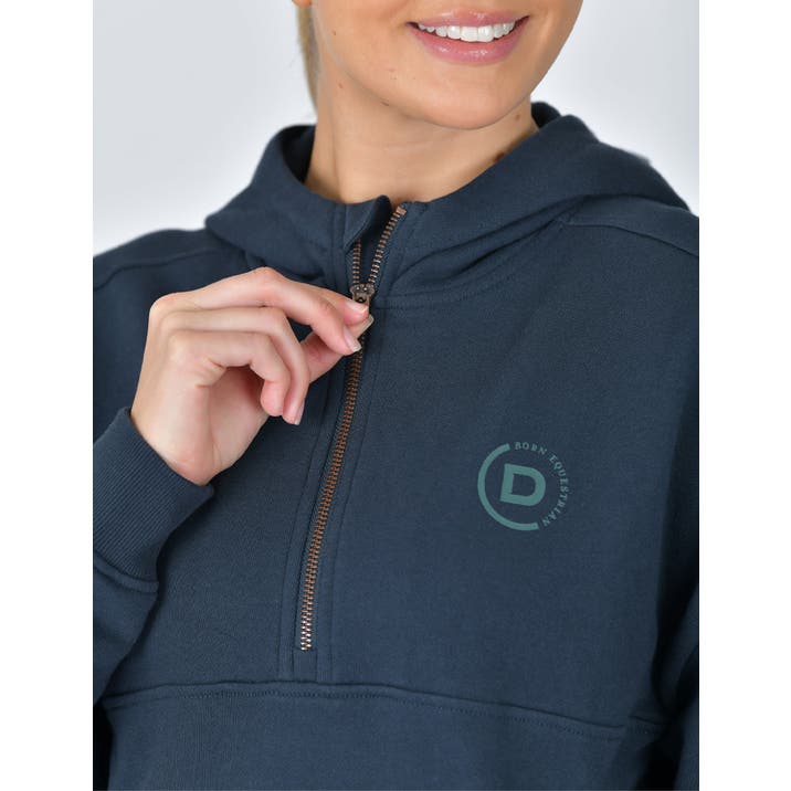Dublin 1/4 Zip Hooded Fleece Pullover - Navy