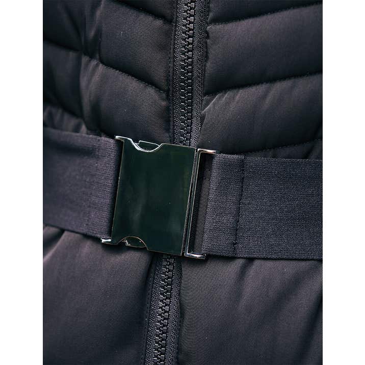 Dublin Belted Longline Puffer - Black