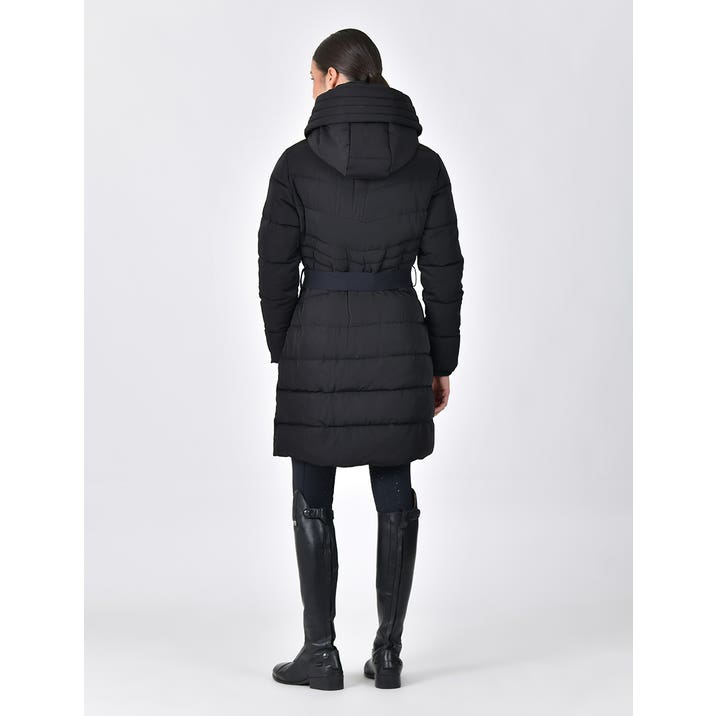 Dublin Belted Longline Puffer - Black