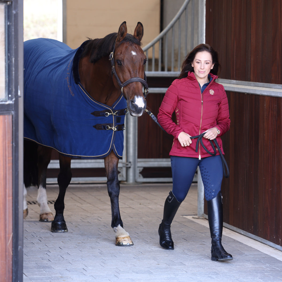 Shires Deluxe Fleece Show Rug - Navy