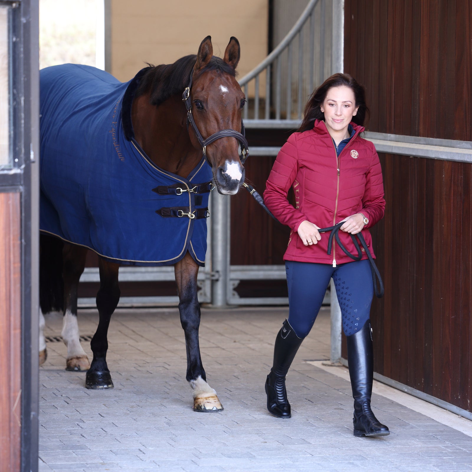 Shires Deluxe Fleece Show Rug - Navy