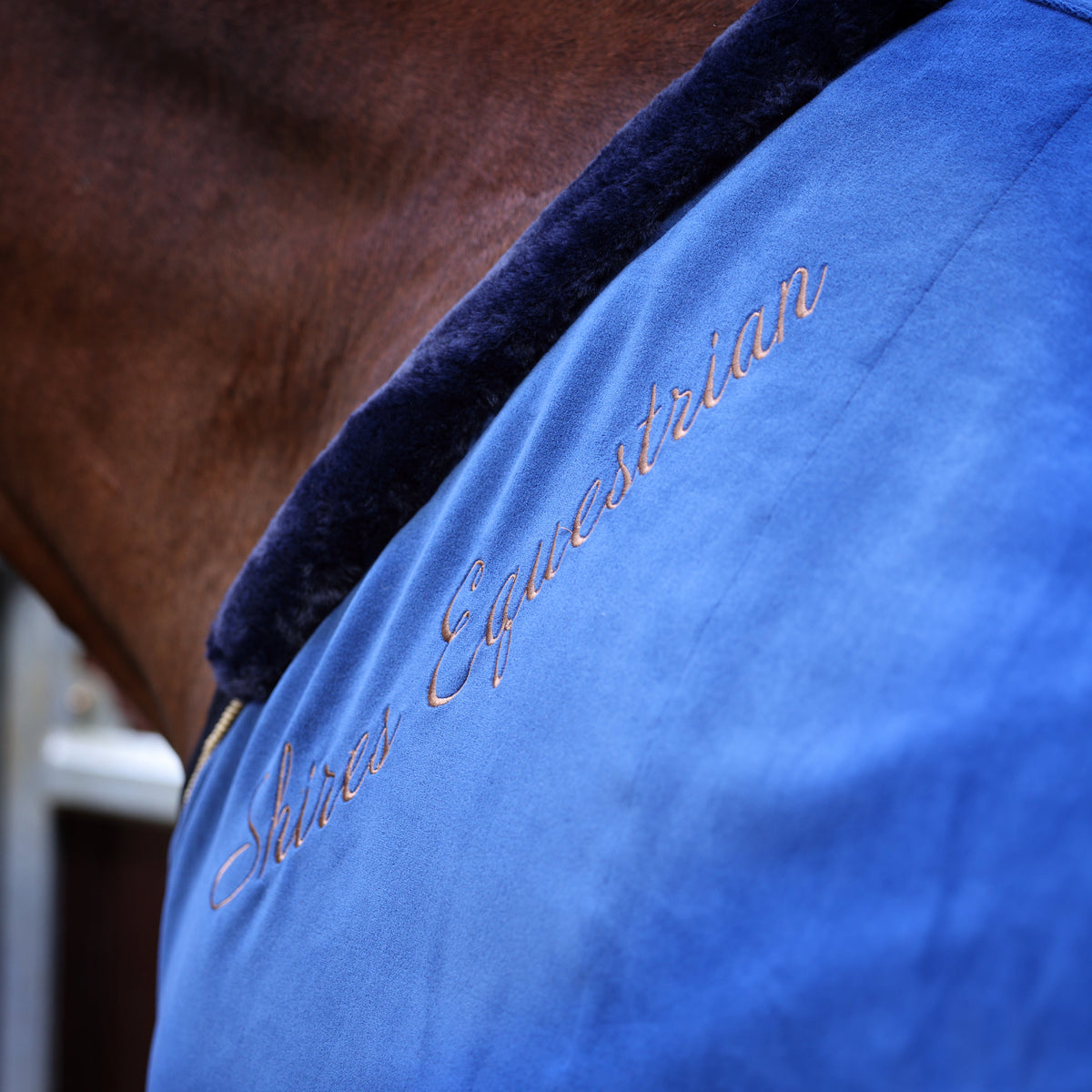 Shires Deluxe Fleece Show Rug - Navy