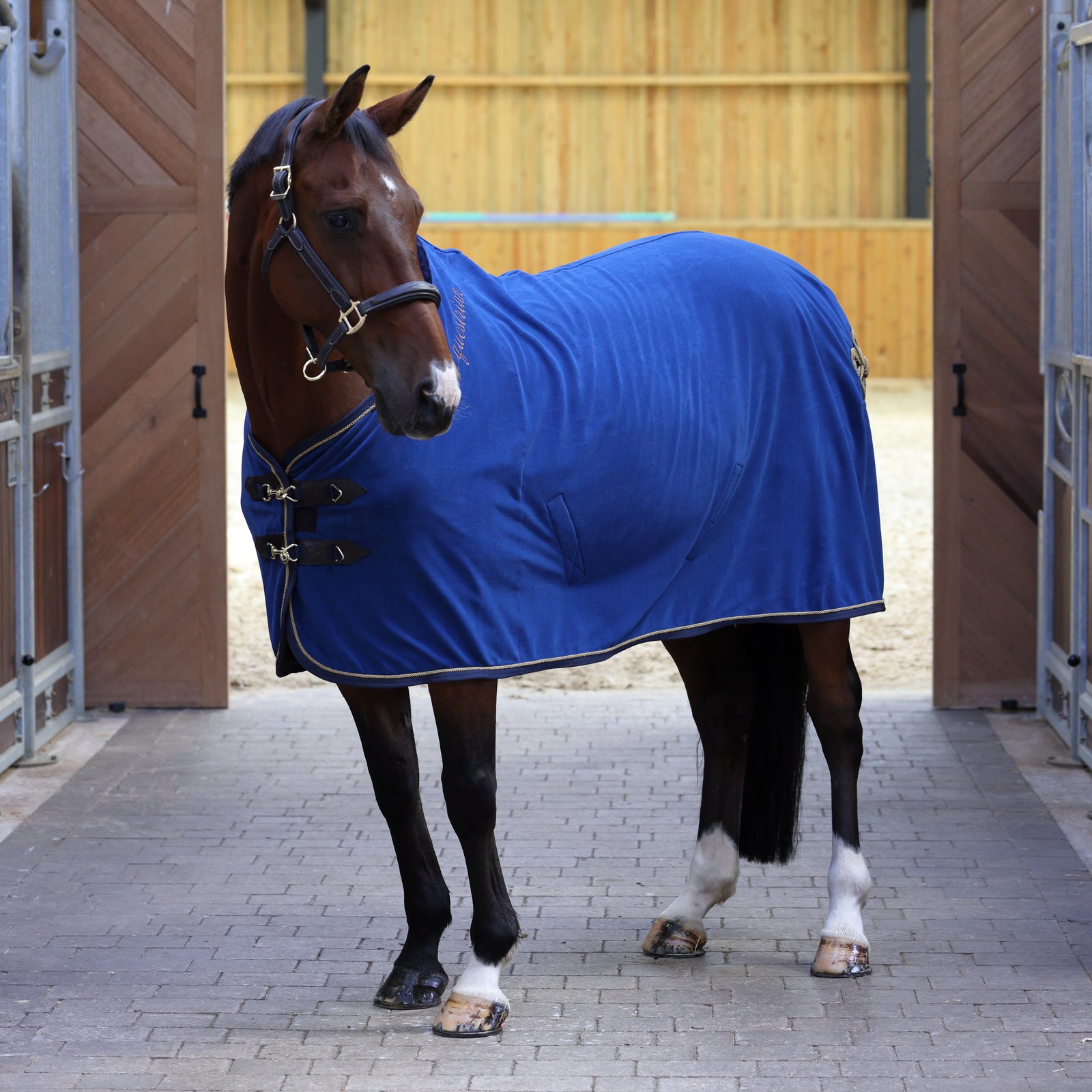 Shires Deluxe Fleece Show Rug - Navy