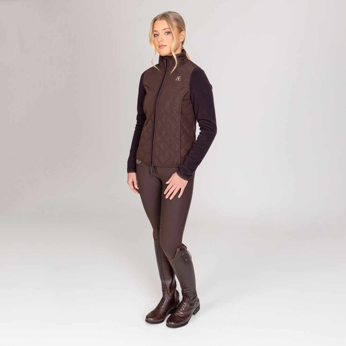 Aubrion Equestrian Hybrid Jacket - Espresso