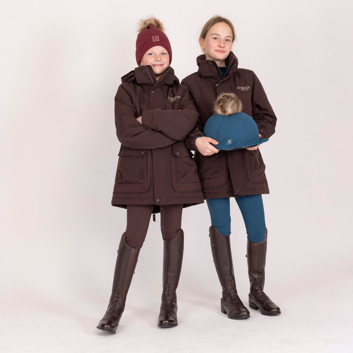 Aubrion Equestrian Winter Coat - Young Rider Espresso